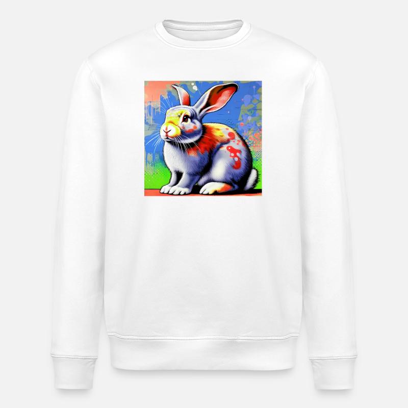 Kaninchen - Stanley/Stella Unisex Bio-Sweatshirt ROLLER - Weiß