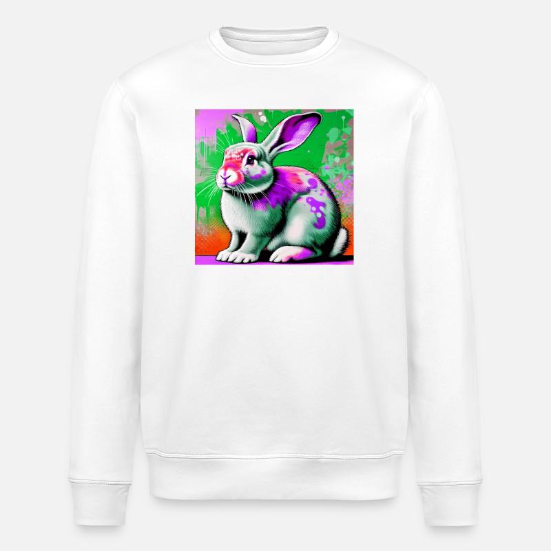 rabbit - Stanley/Stella ROLLER Unisex Organic Sweatshirt - white