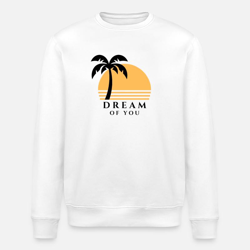 Sunset Palm Beach Silhouette - Sweat bio ROLLER Stanley/Stella Unisexe - blanc