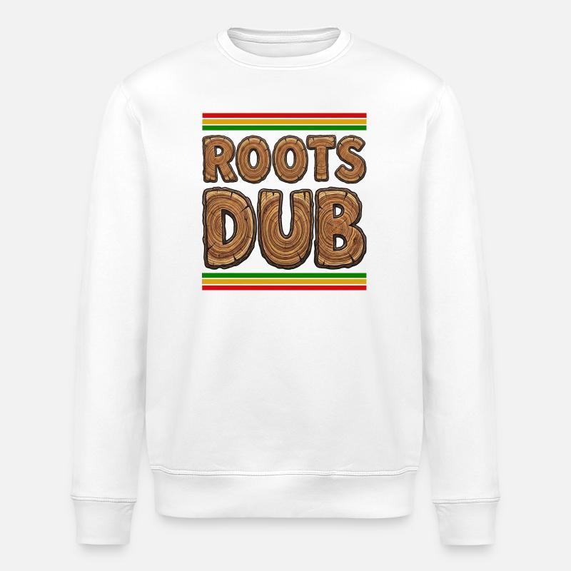 Roots Dub Wood - Sweat bio ROLLER Stanley/Stella Unisexe - blanc