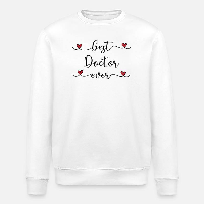 bester Arzt der Welt  - Stanley/Stella Unisex Bio-Sweatshirt ROLLER - Weiß