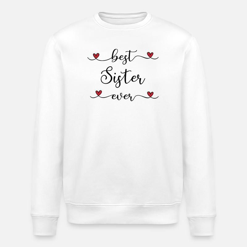 beste Schwester - Stanley/Stella Unisex Bio-Sweatshirt ROLLER - Weiß