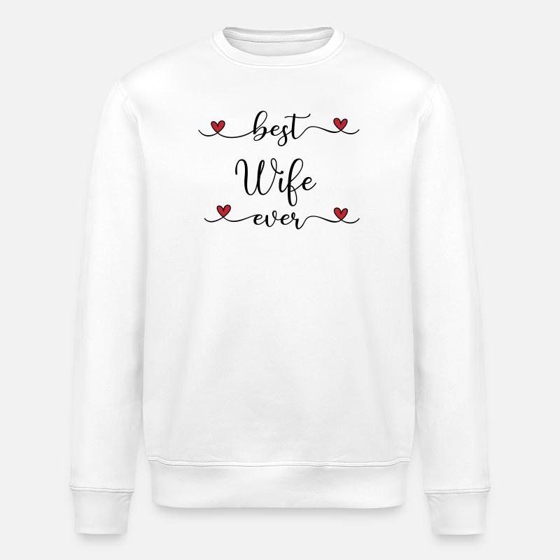 beste Ehefrau - Stanley/Stella Unisex Bio-Sweatshirt ROLLER - Weiß