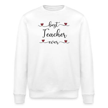 Bester Lehrer - Stanley/Stella Unisex Bio-Sweatshirt ROLLER - Weiß - Vorne - Nik (191cm)