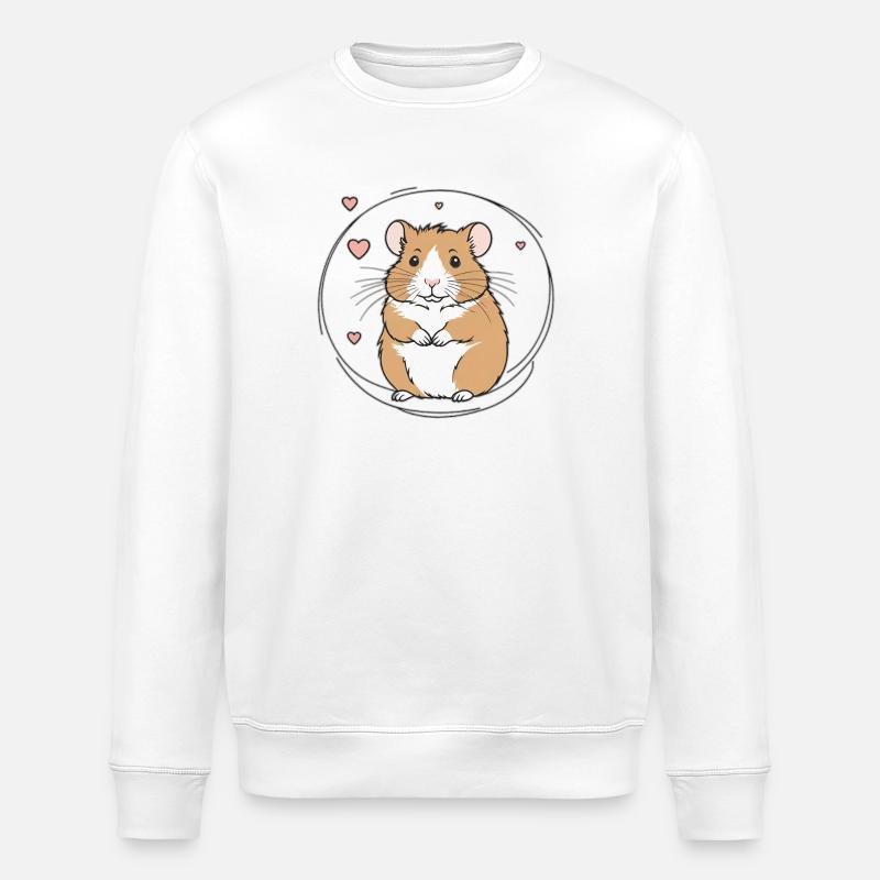 Hamster robuste - Sweat bio ROLLER Stanley/Stella Unisexe - blanc