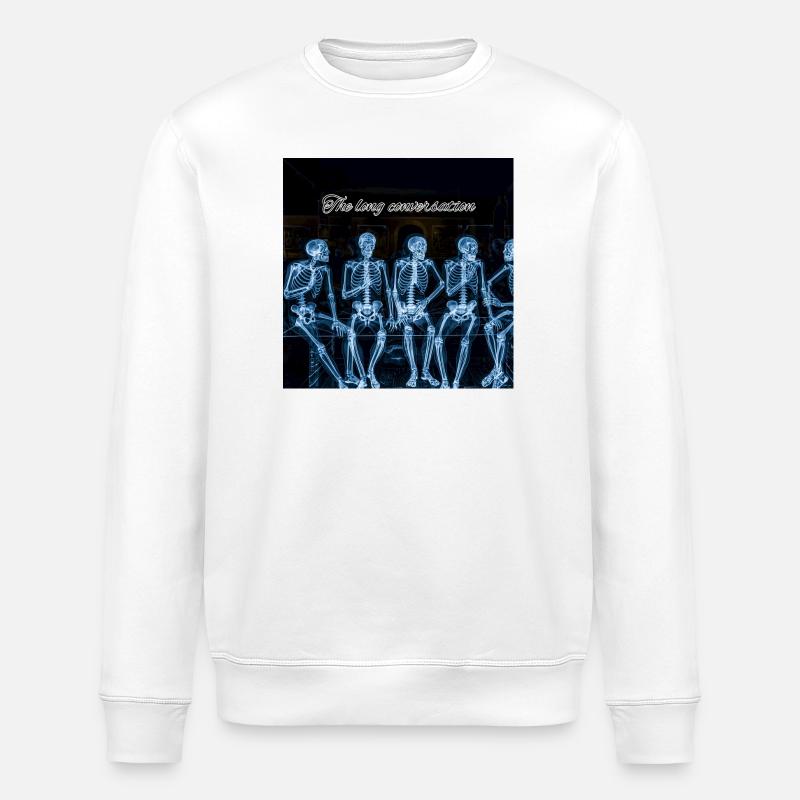 Long Talks Skeleton Row - Stanley/Stella ROLLER Unisex Organic Sweatshirt - white