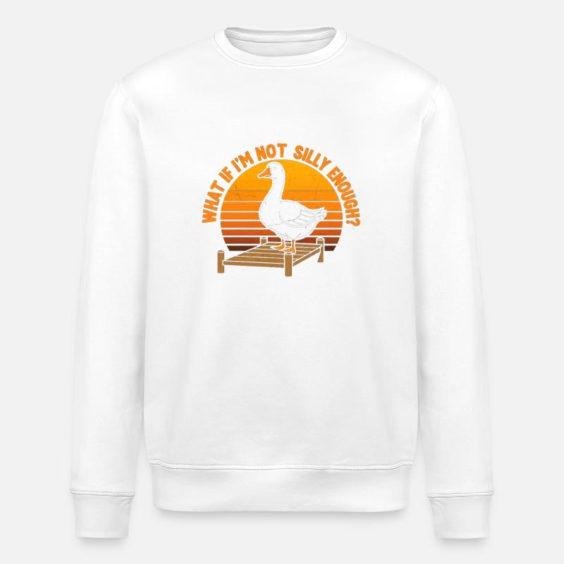 Not silly enough? Ducks Sunset - Stanley/Stella ROLLER Unisex Organic Sweatshirt - white