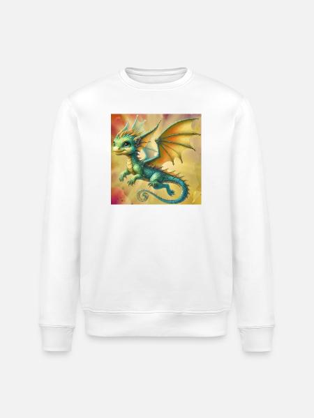 dragon - Stanley/Stella ROLLER Unisex Organic Sweatshirt - white