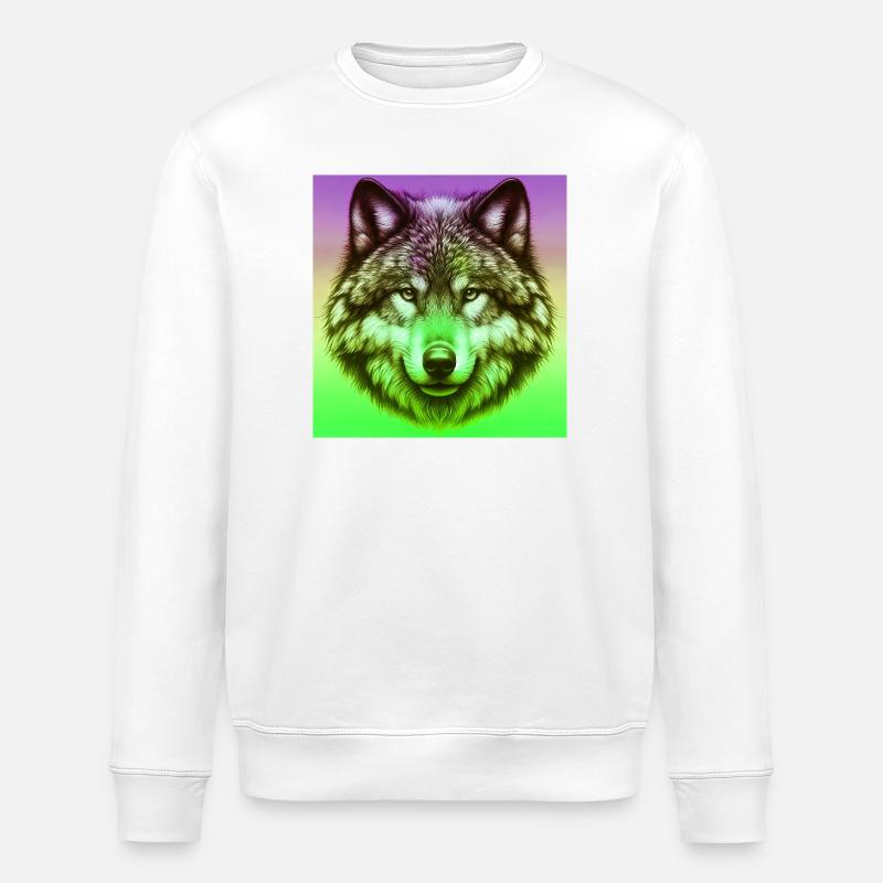 Wolf - Stanley/Stella ROLLER Unisex Organic Sweatshirt - white