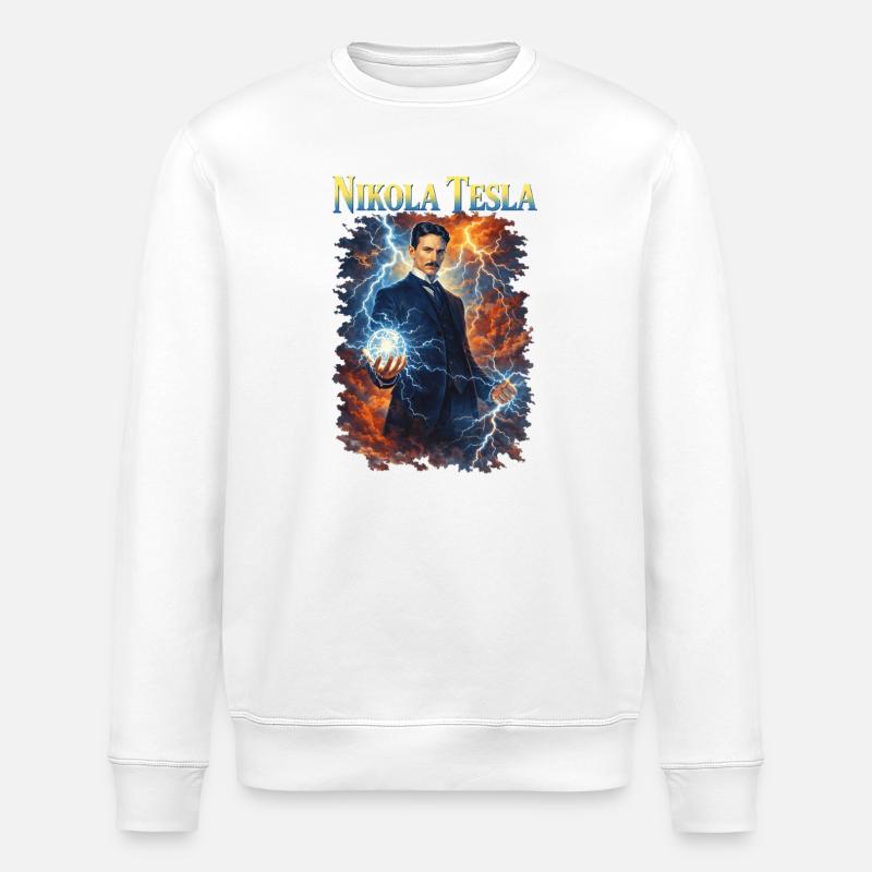 Nikola Porträt - Stanley/Stella Unisex Bio-Sweatshirt ROLLER - Weiß