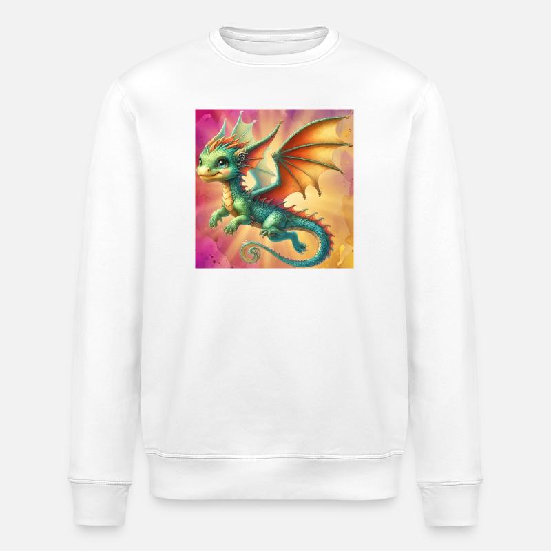 Drache - Stanley/Stella Unisex Bio-Sweatshirt ROLLER - Weiß