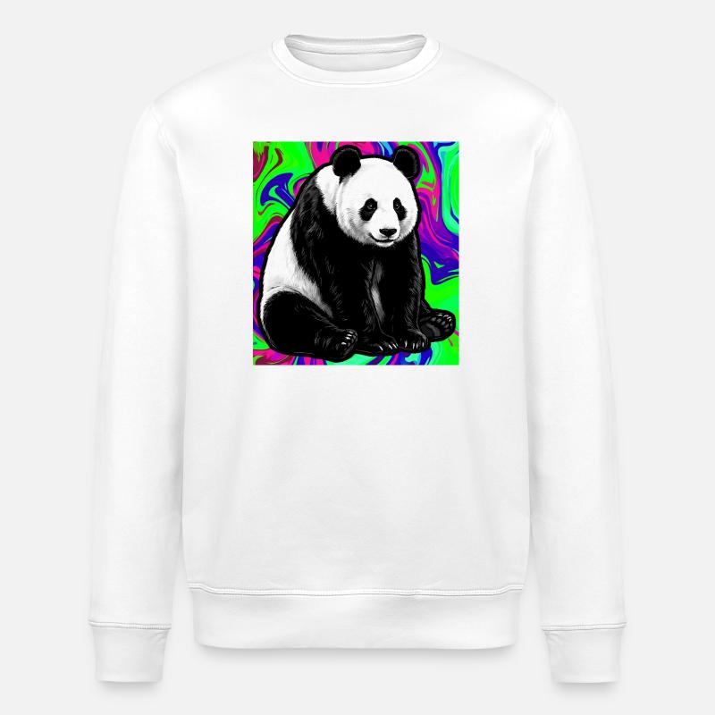 Panda - Stanley/Stella Unisex Bio-Sweatshirt ROLLER - Weiß