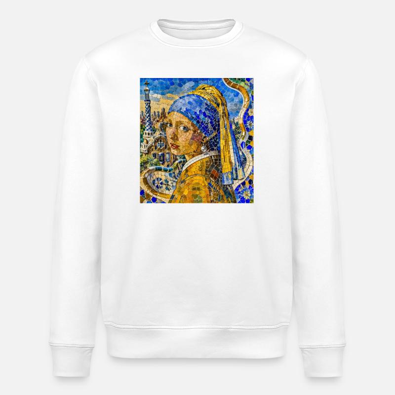 Blue Scarf Pearl - Stanley/Stella Unisex Bio-Sweatshirt ROLLER - Weiß