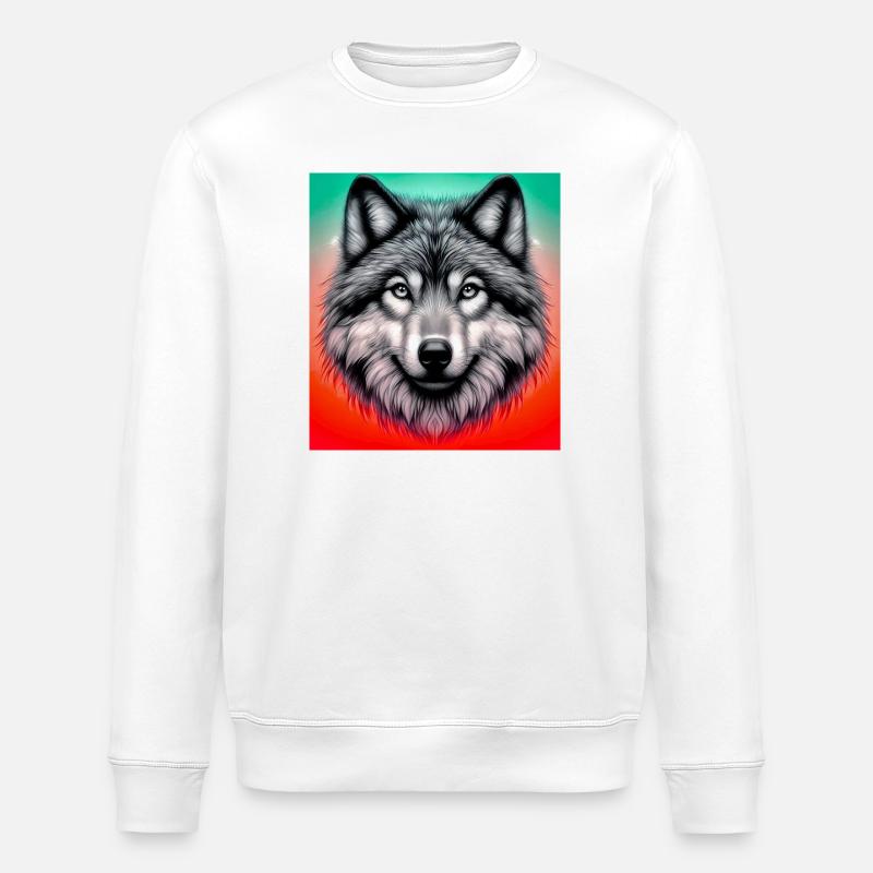 Wolf - Stanley/Stella Unisex Bio-Sweatshirt ROLLER - Weiß