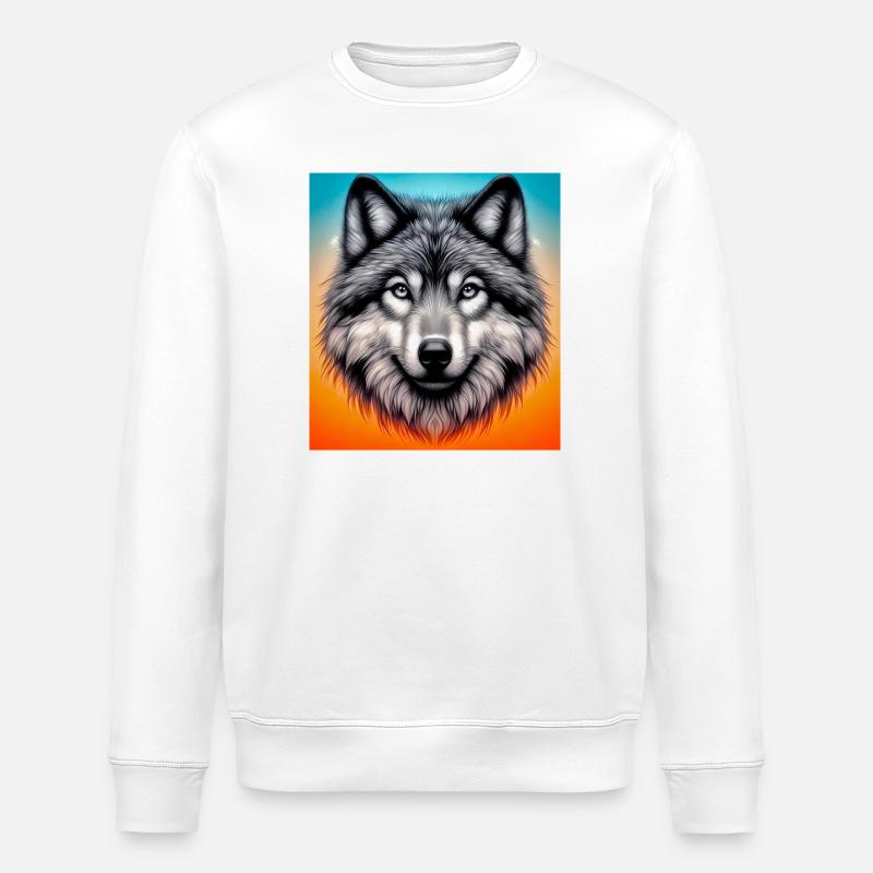 Wolf - Stanley/Stella ROLLER Unisex Organic Sweatshirt - white