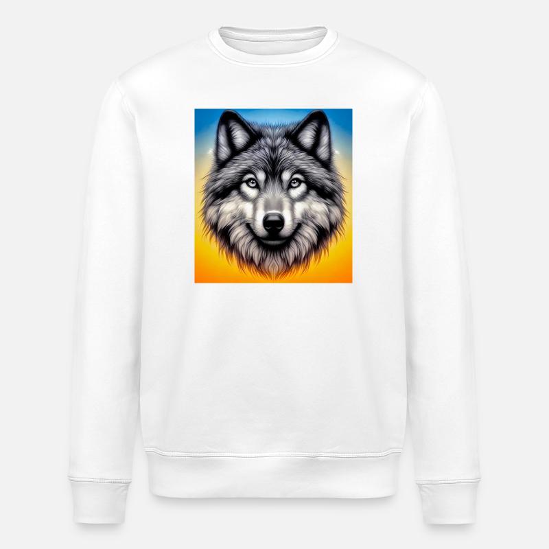 Loup - Sweat bio ROLLER Stanley/Stella Unisexe - blanc