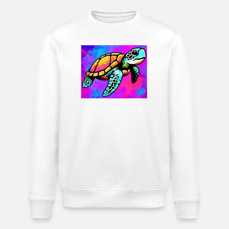 turtle - Stanley/Stella ROLLER Unisex Organic Sweatshirt - white