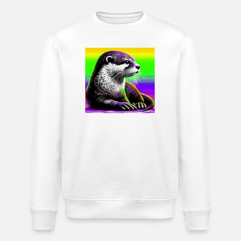 loutre - Sweat bio ROLLER Stanley/Stella Unisexe - blanc