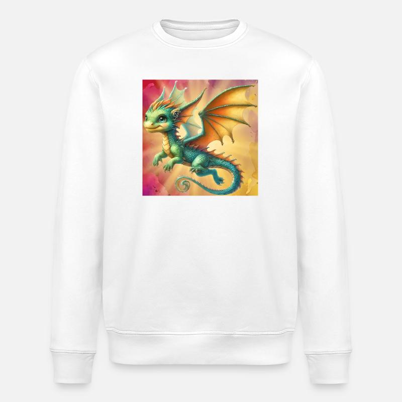 Drache - Stanley/Stella Unisex Bio-Sweatshirt ROLLER - Weiß