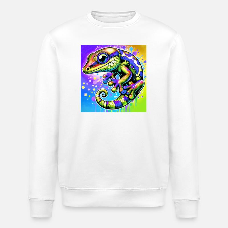 Gecko - Stanley/Stella Unisex Bio-Sweatshirt ROLLER - Weiß