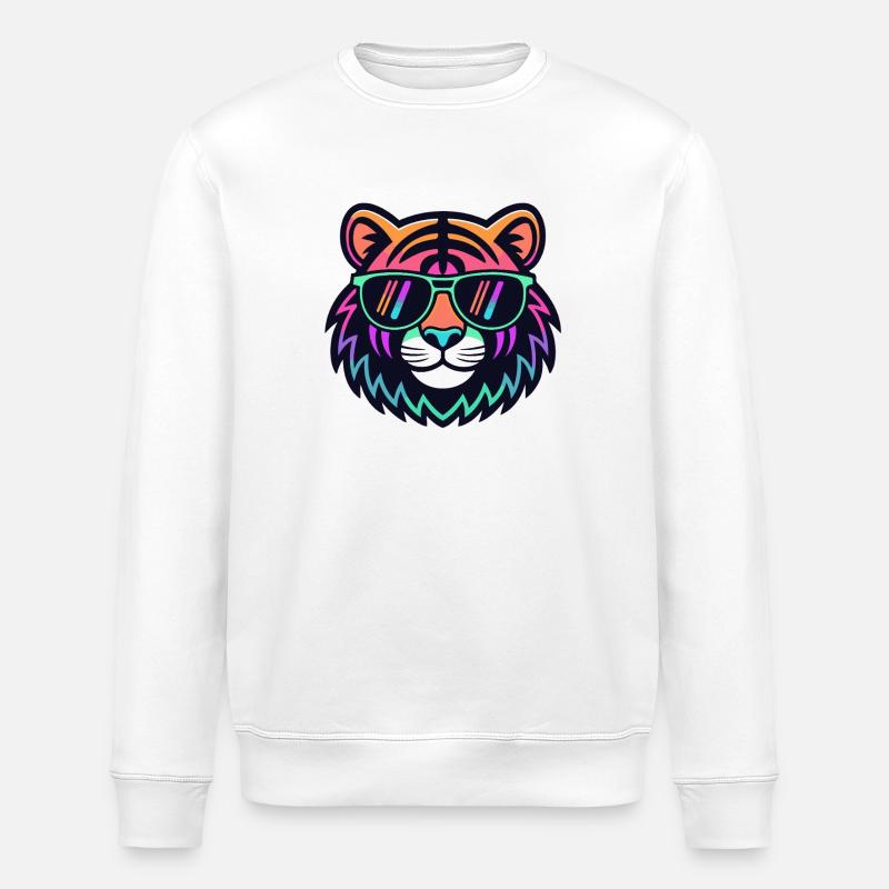 Tiger-Neon-Sonnenbrillen - Stanley/Stella Unisex Bio-Sweatshirt ROLLER - Weiß