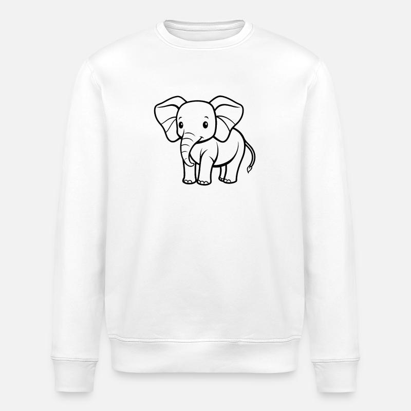 Elefantenbaby - Stanley/Stella Unisex Bio-Sweatshirt ROLLER - Weiß