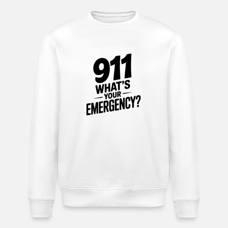 Was ist Ihr Notfall? - Stanley/Stella Unisex Bio-Sweatshirt ROLLER - Weiß