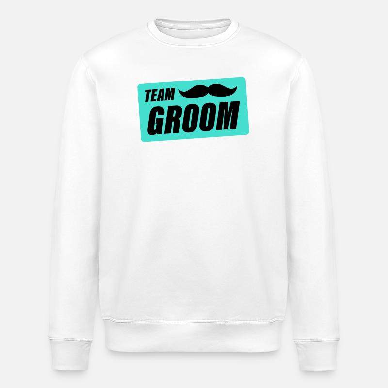 team_groom- - Stanley/Stella Unisex Bio-Sweatshirt ROLLER - Weiß