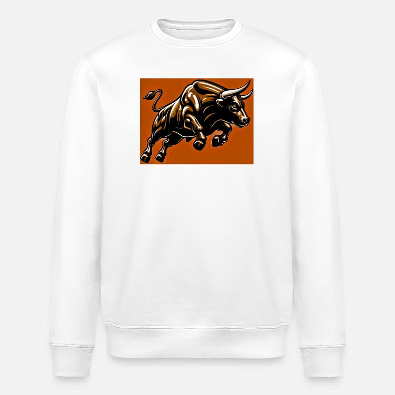 taureau - Sweat bio ROLLER Stanley/Stella Unisexe - blanc