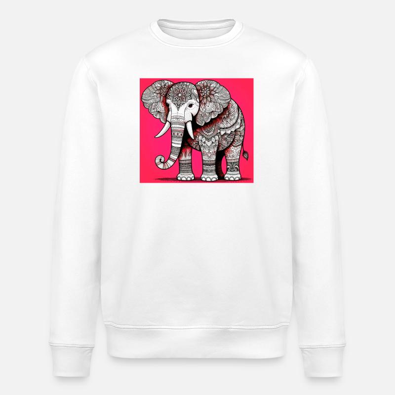 Elefant - Stanley/Stella Unisex Bio-Sweatshirt ROLLER - Weiß
