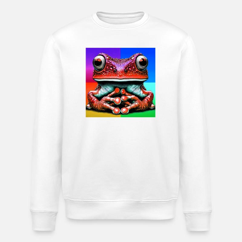 Frosch - Stanley/Stella Unisex Bio-Sweatshirt ROLLER - Weiß