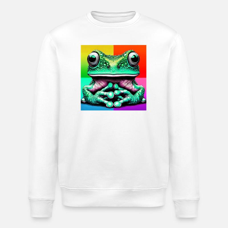 grenouille - Sweat bio ROLLER Stanley/Stella Unisexe - blanc