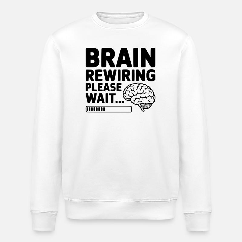 Gehirn-Neuverdrahtung Bitte warten Sie... - Stanley/Stella Unisex Bio-Sweatshirt ROLLER - Weiß
