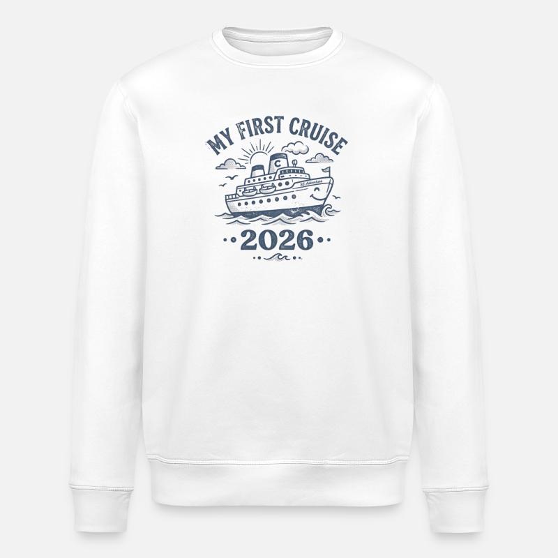 Meine erste Kreuzfahrt 2026 - Stanley/Stella Unisex Bio-Sweatshirt ROLLER - Weiß