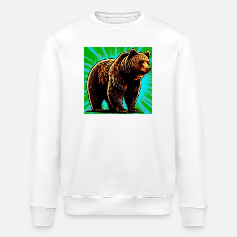 Bär - Stanley/Stella Unisex Bio-Sweatshirt ROLLER - Weiß