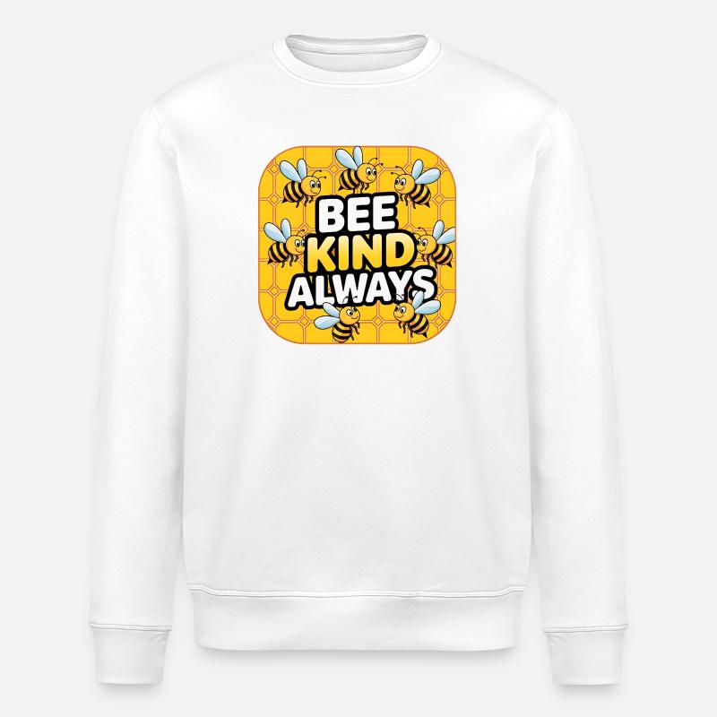 Bee Kind Always - Stanley/Stella Unisex Bio-Sweatshirt ROLLER - Weiß