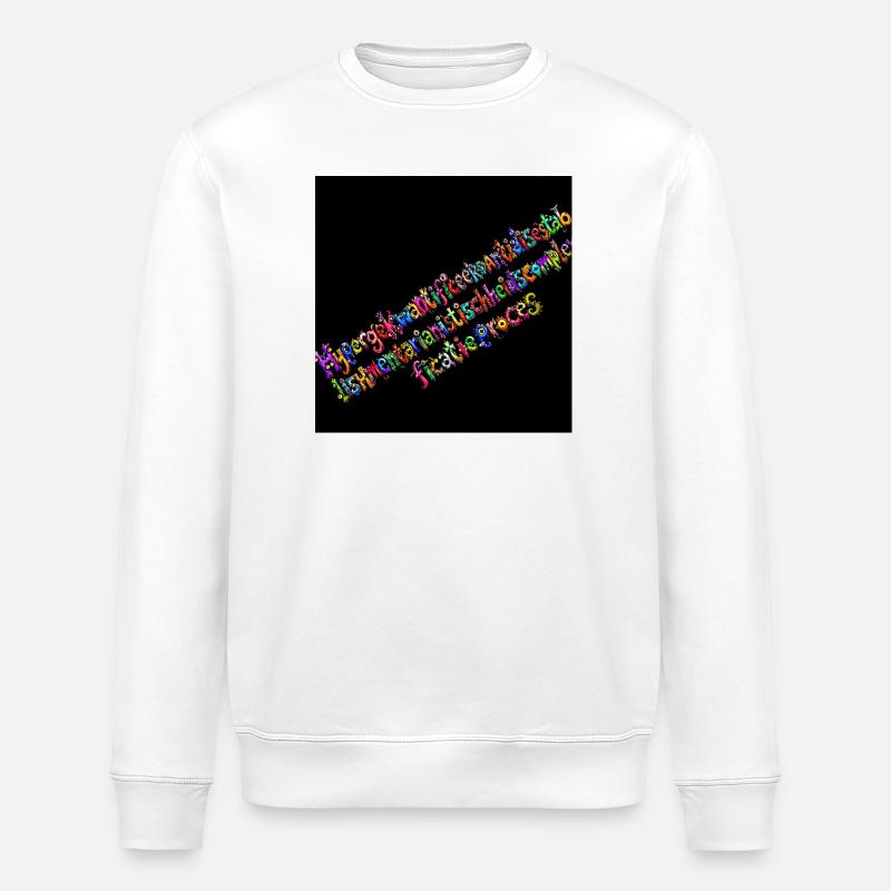 Regenbogentypografie auf schwarzem Hintergrund - Stanley/Stella Unisex Bio-Sweatshirt ROLLER - Weiß
