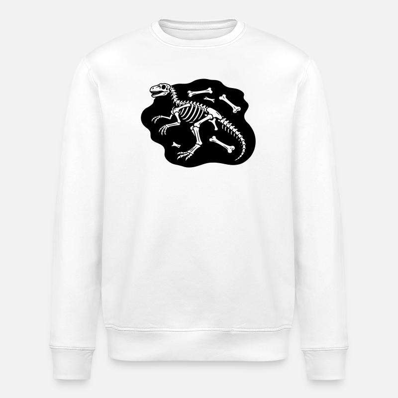 Dinosaurierknochen - Stanley/Stella Unisex Bio-Sweatshirt ROLLER - Weiß