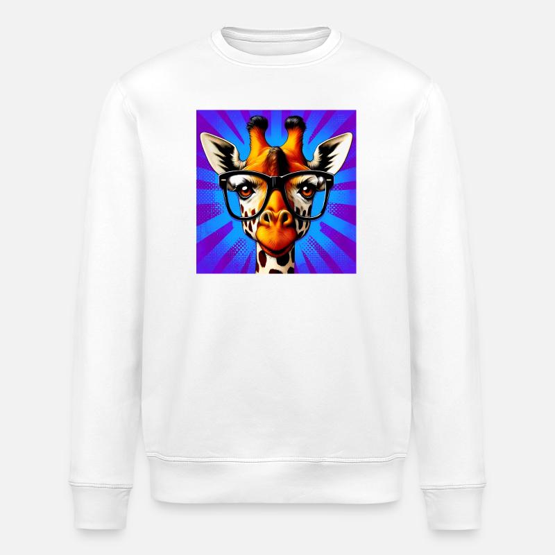 giraffe - Stanley/Stella ROLLER Unisex Organic Sweatshirt - white