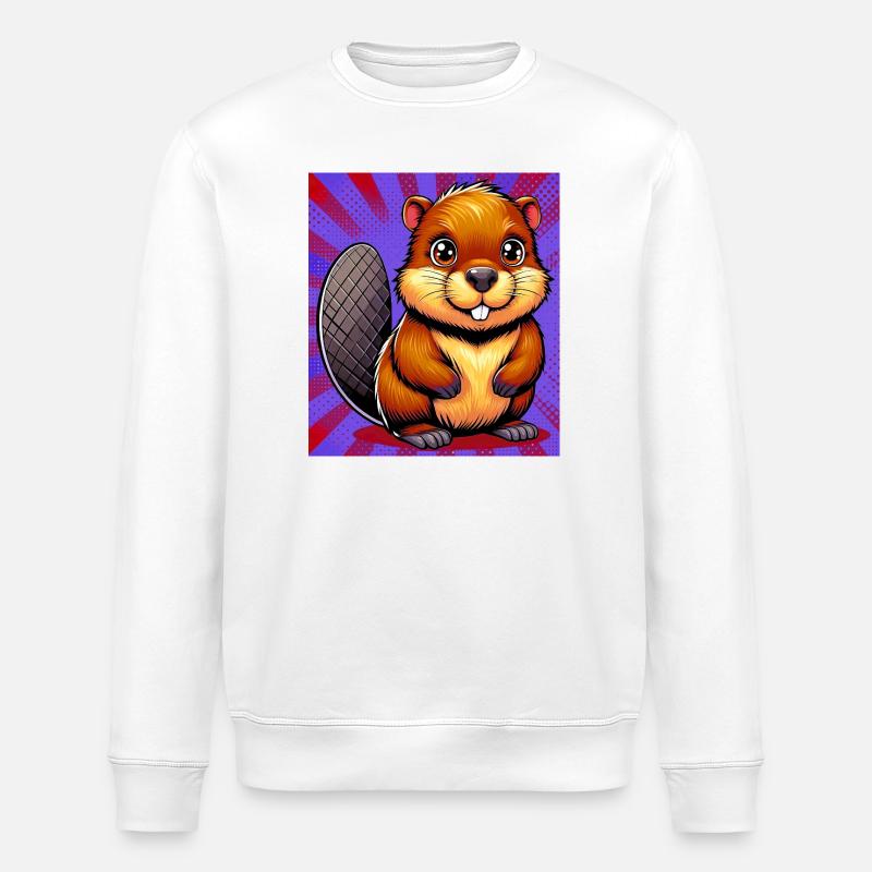 Bieber - Stanley/Stella Unisex Bio-Sweatshirt ROLLER - Weiß