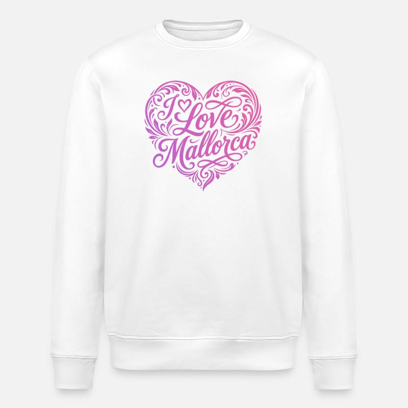 I love Mallorca - Stanley/Stella ROLLER Unisex Organic Sweatshirt - white