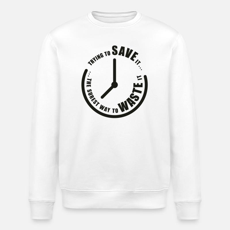 Gagner du temps - Sweat bio ROLLER Stanley/Stella Unisexe - blanc