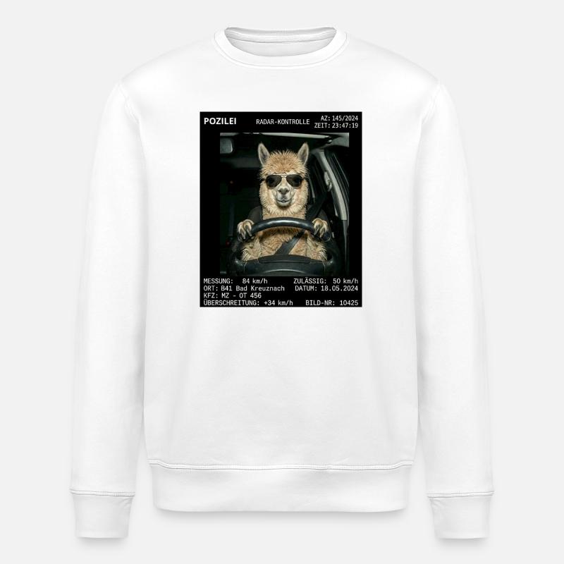 Alpaka Geblitzt - Stanley/Stella Unisex Bio-Sweatshirt ROLLER - Weiß