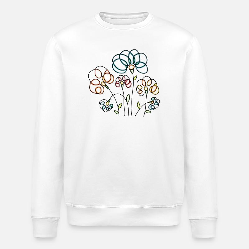 Blumen - Stanley/Stella Unisex Bio-Sweatshirt ROLLER - Weiß