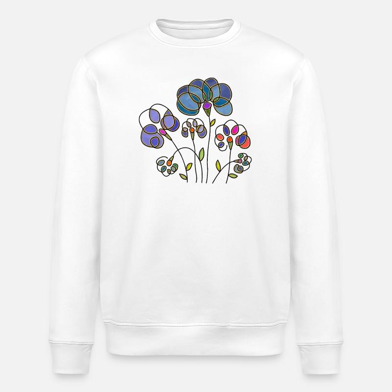 Blumen - Stanley/Stella Unisex Bio-Sweatshirt ROLLER - Weiß
