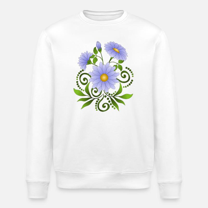 Fleur - Sweat bio ROLLER Stanley/Stella Unisexe - blanc