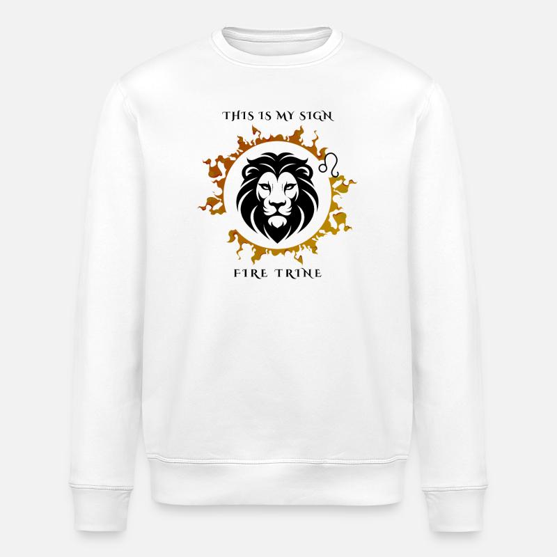 Mon signe Lion - Sweat bio ROLLER Stanley/Stella Unisexe - blanc