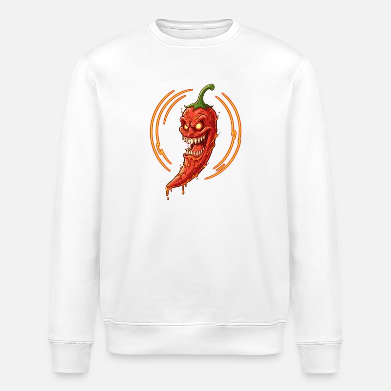 Inferno Chili Dämon - Stanley/Stella Unisex Bio-Sweatshirt ROLLER - Weiß