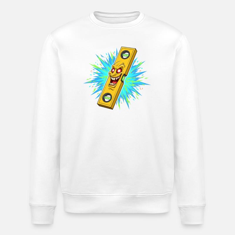 Wütendes Levelwerkzeug mit Explosion - Stanley/Stella Unisex Bio-Sweatshirt ROLLER - Weiß