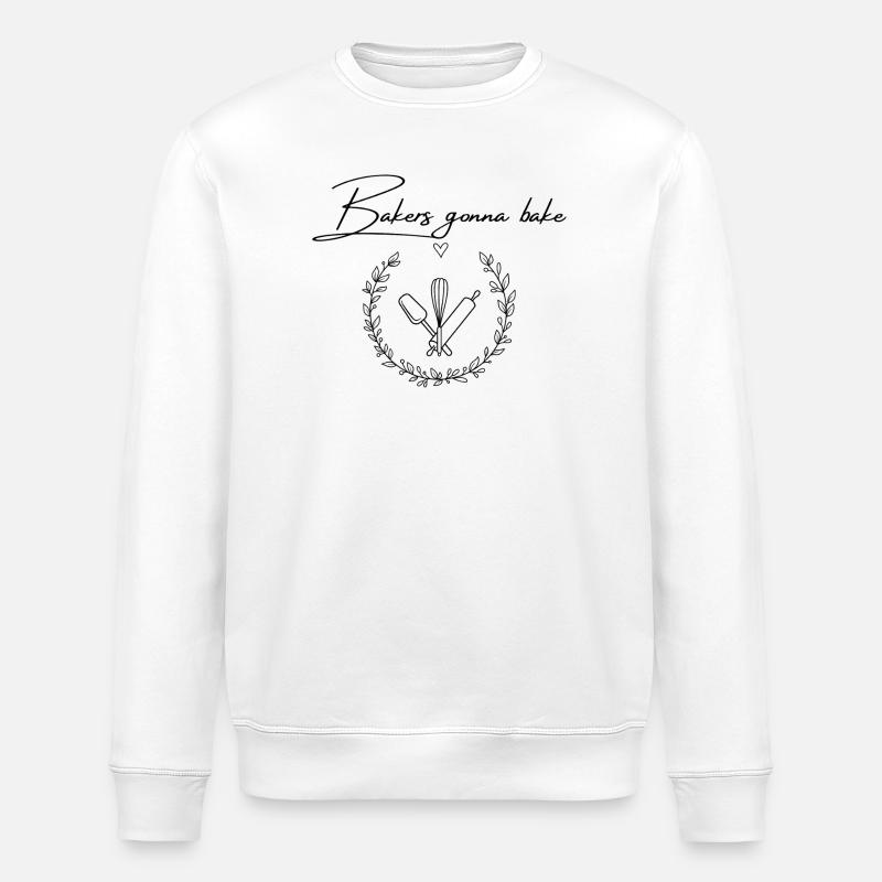 Baker va pâtisser - Sweat bio ROLLER Stanley/Stella Unisexe - blanc